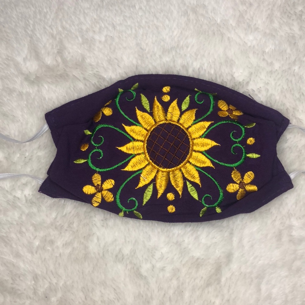 Embroidered face mask